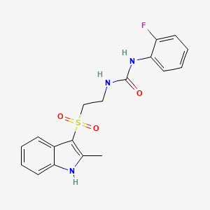 B2685114 1-(2-fluorophenyl)-3-(2-((2-methyl-1H-indol-3-yl)sulfonyl)ethyl)urea CAS No. 946291-32-3