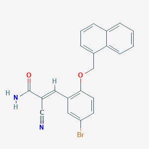 (E)-3-[5-bromo-2-(naphthalen-1-ylmethoxy)phenyl]-2-cyanoprop-2-enamide