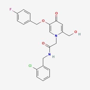 N-(2-chlorobenzyl)-2-(5-((4-fluorobenzyl)oxy)-2-(hydroxymethyl)-4-oxopyridin-1(4H)-yl)acetamide