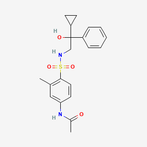 N-(4-(N-(2-cyclopropyl-2-hydroxy-2-phenylethyl)sulfamoyl)-3-methylphenyl)acetamide