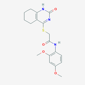 molecular formula C18H21N3O4S B2685128 N-(2,4-dimethoxyphenyl)-2-[(2-oxo-1,2,5,6,7,8-hexahydroquinazolin-4-yl)sulfanyl]acetamide CAS No. 946269-69-8