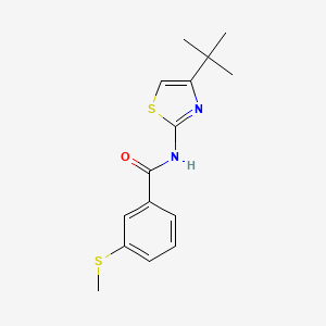 molecular formula C15H18N2OS2 B2685147 N-(4-(tert-butyl)thiazol-2-yl)-3-(methylthio)benzamide CAS No. 896356-86-8
