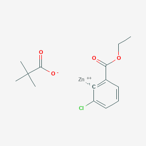 molecular formula C14H17ClO4Zn B2685152 zinc;2,2-dimethylpropanoate;ethyl 3-chlorobenzene-2-ide-1-carboxylate CAS No. 1643794-44-8