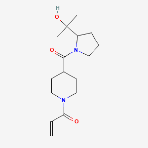 1-[4-[2-(2-Hydroxypropan-2-yl)pyrrolidine-1-carbonyl]piperidin-1-yl]prop-2-en-1-one