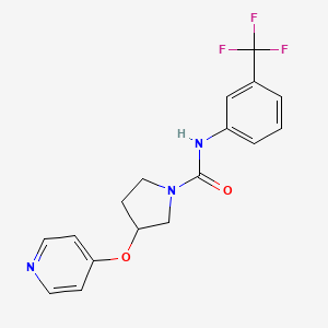 3-(pyridin-4-yloxy)-N-(3-(trifluoromethyl)phenyl)pyrrolidine-1-carboxamide