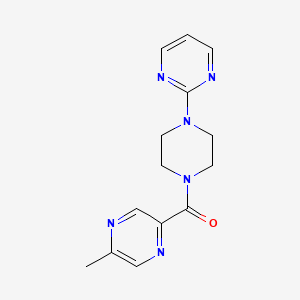 molecular formula C14H16N6O B2685191 (5-Methylpyrazin-2-yl)(4-(pyrimidin-2-yl)piperazin-1-yl)methanone CAS No. 1043248-43-6