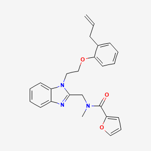 molecular formula C25H25N3O3 B2685196 N-methyl-N-[(1-{2-[2-(prop-2-en-1-yl)phenoxy]ethyl}-1H-1,3-benzodiazol-2-yl)methyl]furan-2-carboxamide CAS No. 919976-78-6
