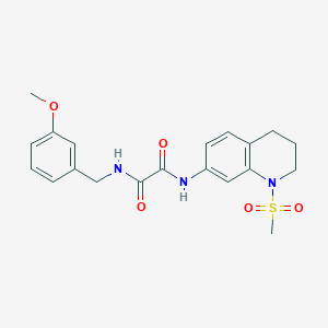 molecular formula C20H23N3O5S B2685260 N-(1-methanesulfonyl-1,2,3,4-tetrahydroquinolin-7-yl)-N'-[(3-methoxyphenyl)methyl]ethanediamide CAS No. 941983-73-9