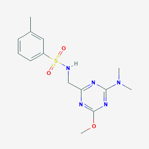 N-((4-(dimethylamino)-6-methoxy-1,3,5-triazin-2-yl)methyl)-3-methylbenzenesulfonamide