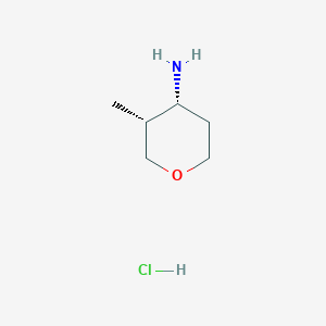 molecular formula C6H14ClNO B2685355 cis-3-Methyl-4-aminotetrahydropyran hydrochloride CAS No. 693245-60-2; 911825-81-5