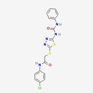 N-(4-chlorophenyl)-2-((5-(3-phenylureido)-1,3,4-thiadiazol-2-yl)thio)acetamide