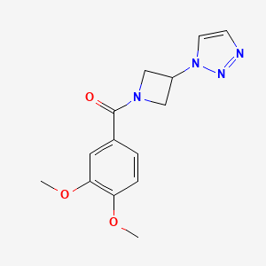 (3-(1H-1,2,3-triazol-1-yl)azetidin-1-yl)(3,4-dimethoxyphenyl)methanone