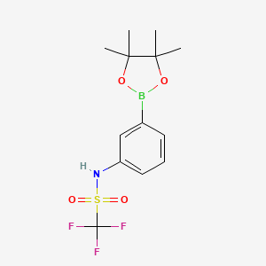 1,1,1-trifluoro-N-(3-(4,4,5,5-tetramethyl-1,3,2-dioxaborolan-2-yl)phenyl)methanesulfonamide