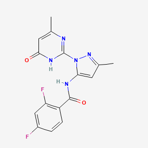 2,4-difluoro-N-(3-methyl-1-(4-methyl-6-oxo-1,6-dihydropyrimidin-2-yl)-1H-pyrazol-5-yl)benzamide