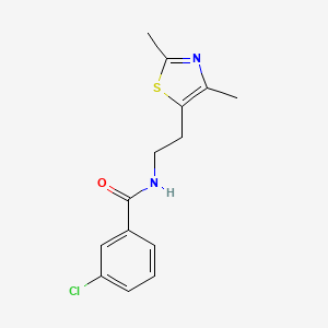 3-chloro-N-[2-(2,4-dimethyl-1,3-thiazol-5-yl)ethyl]benzamide