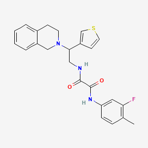 N1-(2-(3,4-dihydroisoquinolin-2(1H)-yl)-2-(thiophen-3-yl)ethyl)-N2-(3-fluoro-4-methylphenyl)oxalamide