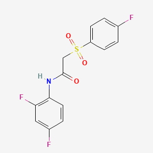 N-(2,4-difluorophenyl)-2-(4-fluorophenyl)sulfonylacetamide