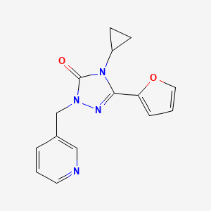 4-cyclopropyl-3-(furan-2-yl)-1-(pyridin-3-ylmethyl)-1H-1,2,4-triazol-5(4H)-one