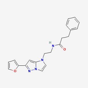 N-(2-(6-(furan-2-yl)-1H-imidazo[1,2-b]pyrazol-1-yl)ethyl)-3-phenylpropanamide