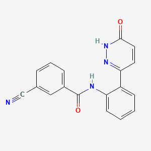 3-cyano-N-(2-(6-oxo-1,6-dihydropyridazin-3-yl)phenyl)benzamide