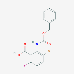 3-Bromo-6-fluoro-2-(phenylmethoxycarbonylamino)benzoic acid