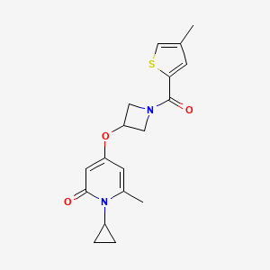 1-cyclopropyl-6-methyl-4-((1-(4-methylthiophene-2-carbonyl)azetidin-3-yl)oxy)pyridin-2(1H)-one
