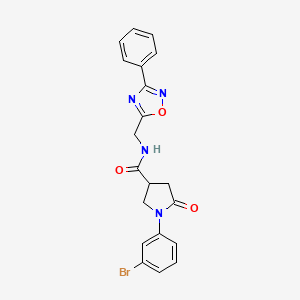 1-(3-bromophenyl)-5-oxo-N-((3-phenyl-1,2,4-oxadiazol-5-yl)methyl)pyrrolidine-3-carboxamide