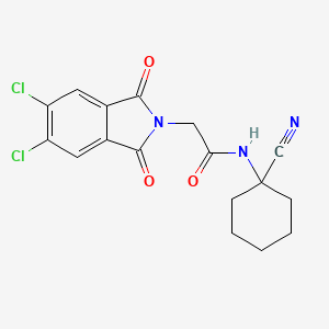 molecular formula C17H15Cl2N3O3 B2685396 N-(1-Cyanocyclohexyl)-2-(5,6-dichloro-1,3-dioxoisoindolin-2-yl)acetamide CAS No. 874596-21-1