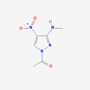 1-[3-(Methylamino)-4-nitropyrazol-1-yl]ethanone