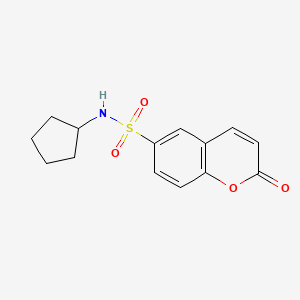 molecular formula C14H15NO4S B2685428 N-cyclopentyl-2-oxo-2H-chromene-6-sulfonamide CAS No. 942864-29-1