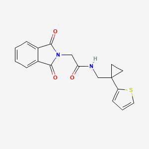 2-(1,3-dioxoisoindolin-2-yl)-N-((1-(thiophen-2-yl)cyclopropyl)methyl)acetamide