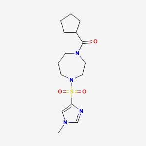 cyclopentyl(4-((1-methyl-1H-imidazol-4-yl)sulfonyl)-1,4-diazepan-1-yl)methanone