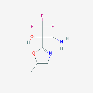3-Amino-1,1,1-trifluoro-2-(5-methyl-1,3-oxazol-2-yl)propan-2-ol