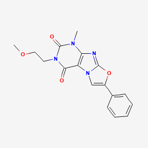 2-(2-Methoxyethyl)-4-methyl-7-phenylpurino[8,7-b][1,3]oxazole-1,3-dione