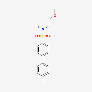 molecular formula C16H19NO3S B2685441 N-(2-methoxyethyl)-4'-methyl-[1,1'-biphenyl]-4-sulfonamide CAS No. 667911-75-3
