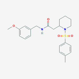 molecular formula C22H28N2O4S B2685445 N-(3-methoxybenzyl)-2-(1-tosylpiperidin-2-yl)acetamide CAS No. 941904-34-3
