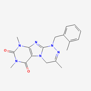 molecular formula C18H20N6O2 B2685448 3,7,9-trimethyl-1-(2-methylbenzyl)-7,9-dihydro-[1,2,4]triazino[3,4-f]purine-6,8(1H,4H)-dione CAS No. 898440-27-2
