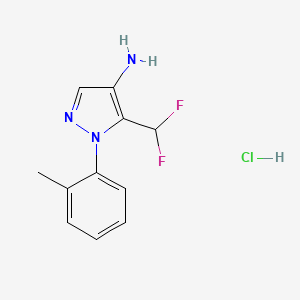 5-(difluoromethyl)-1-(2-methylphenyl)-1H-pyrazol-4-amine hydrochloride