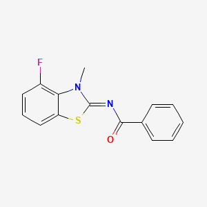 N-(4-fluoro-3-methyl-1,3-benzothiazol-2-ylidene)benzamide