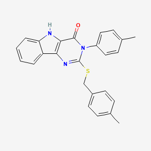 2-((4-methylbenzyl)thio)-3-(p-tolyl)-3H-pyrimido[5,4-b]indol-4(5H)-one
