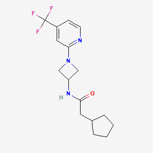 2-Cyclopentyl-N-[1-[4-(trifluoromethyl)pyridin-2-yl]azetidin-3-yl]acetamide