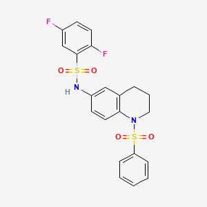 2,5-difluoro-N-(1-(phenylsulfonyl)-1,2,3,4-tetrahydroquinolin-6-yl)benzenesulfonamide