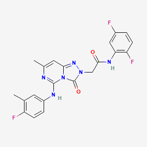 N~1~-(2,5-difluorophenyl)-2-[5-(4-fluoro-3-methylanilino)-7-methyl-3-oxo[1,2,4]triazolo[4,3-c]pyrimidin-2(3H)-yl]acetamide