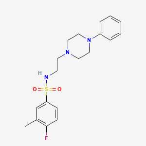 4-fluoro-3-methyl-N-(2-(4-phenylpiperazin-1-yl)ethyl)benzenesulfonamide