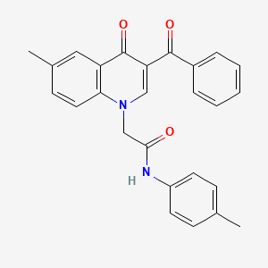2-(3-benzoyl-6-methyl-4-oxoquinolin-1-yl)-N-(4-methylphenyl)acetamide