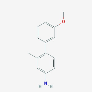 molecular formula C14H15NO B2685486 3'-Methoxy-2-methyl[1,1'-biphenyl]-4-amine CAS No. 230962-39-7
