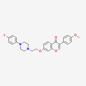 molecular formula C28H27FN2O4 B2685535 7-(2-(4-(4-fluorophenyl)piperazin-1-yl)ethoxy)-3-(4-methoxyphenyl)-4H-chromen-4-one CAS No. 903189-77-5