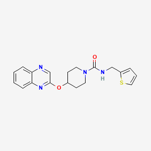 molecular formula C19H20N4O2S B2685538 4-(quinoxalin-2-yloxy)-N-[(thiophen-2-yl)methyl]piperidine-1-carboxamide CAS No. 1704601-74-0