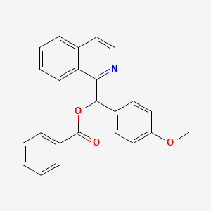 molecular formula C24H19NO3 B2685542 Isoquinolin-1-yl(4-methoxyphenyl)methyl benzoate CAS No. 102665-49-6