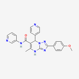 B2685564 2-(4-methoxyphenyl)-5-methyl-N-(pyridin-3-yl)-7-(pyridin-4-yl)-4,7-dihydro-[1,2,4]triazolo[1,5-a]pyrimidine-6-carboxamide CAS No. 539797-51-8